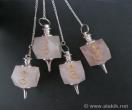 Rose Quartz Engrave Third Eye Chakra pendulum
